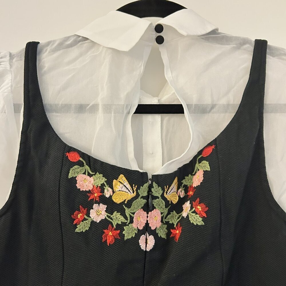 Anthropologie Maeve Long-Sleeve Embroidered Twofer Romper Size 2 NWT - Picture 10 of 15